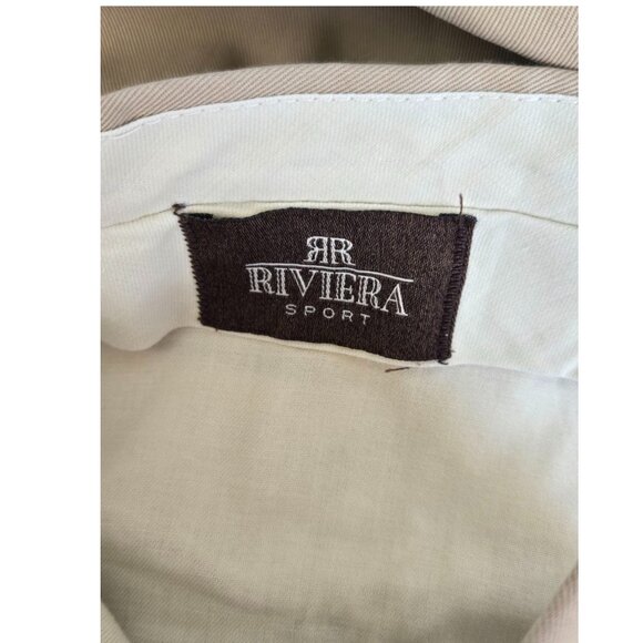 Riviera Sport Dress Pants Mens 35 x 30.5 Beige Double pleated Made in Canada - Picture 8 of 9